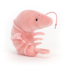 Jellycat knuffel Garnaal, Sensational Seafood shrimp, 8 cm
