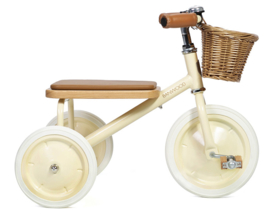 Banwood Trike Driewieler - Cream - met duwstang en mandje