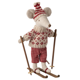 Maileg Moeder muis met Ski's - Winter mouse with ski set, Mum II