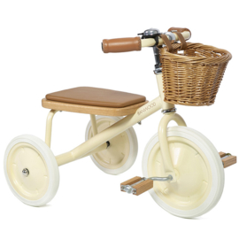 Banwood Trike Driewieler - Cream - met duwstang en mandje