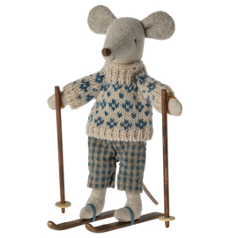 Maileg Vader muis met Ski's - Winter mouse with ski set, Dad