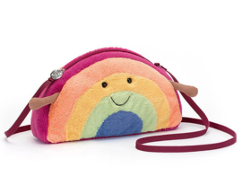 Jellycat Regenboog Tasje, Amuseable Rainbow Bag, 25cm