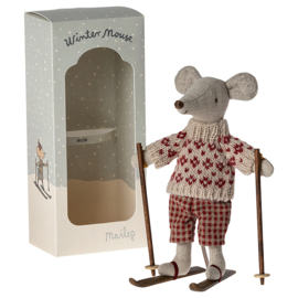 Maileg Moeder muis met Ski's - Winter mouse with ski set, Mum