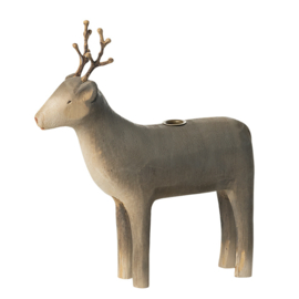 Maileg houten Kandelaar Rendier, Reindeer candle holder, Medium, 19cm