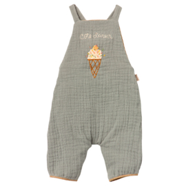 Maileg Overall / Tuinbroek  voor konijn Size 4, Dusty Blue