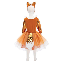 Jurk Vos met haarband, Woodland Fox Dress, 7-8 jaar