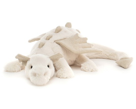 Jellycat Knuffel Draak, Snow Dragon 50 cm