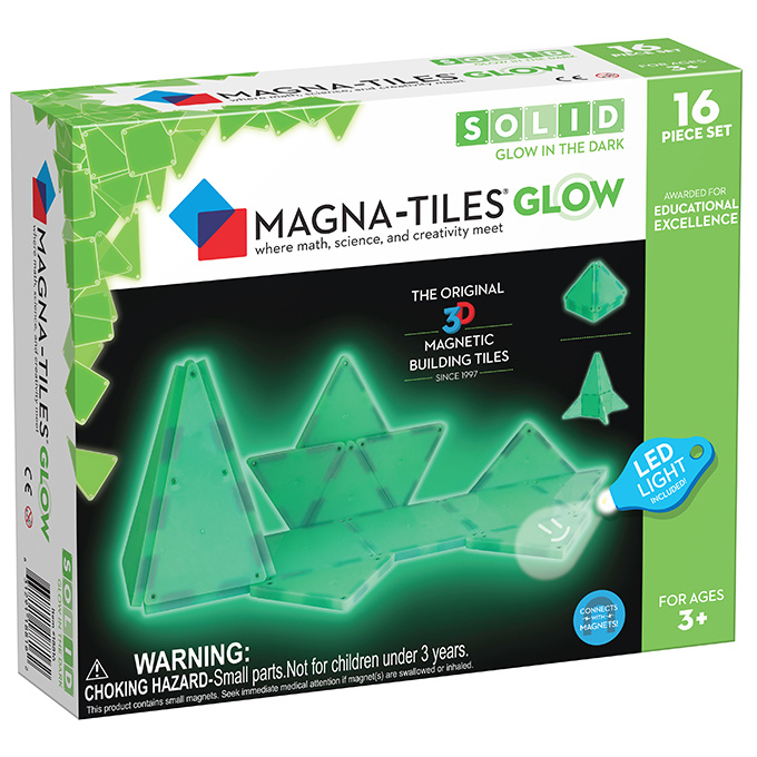 Magna-Tiles Magnetische tegels Glow in the dark  16 stuks