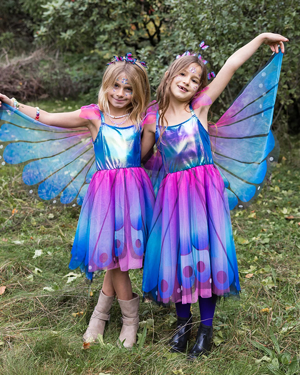 Vlinderjurk met vleugels en haarband Butterfly Twirl Dress Wings 5 6 jaar Gratis inpakservice Maak uw keuze Great Pretenders Villa Hoera