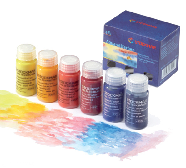 Stockmar Aquarelverf 6 kleuren a 20ml, Basiskleuren