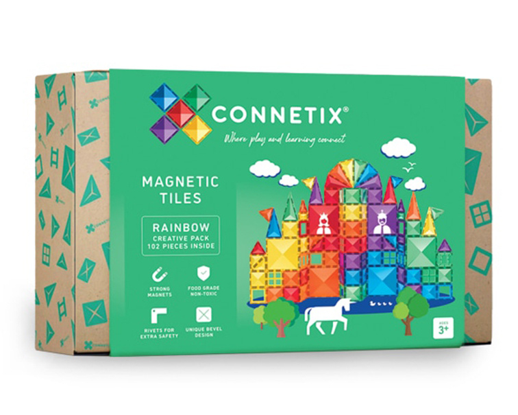 Connetix magnetische tegels rainbow  - Creative pack - 102 stuks