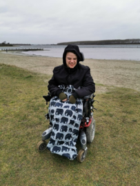 Volwassen en kinder Cosy Olifant voetenzak beenwarmer rolstoel scootmobiel en kinderwagen