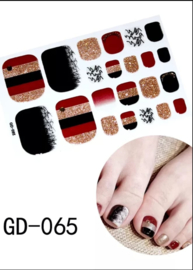 teen nagel stickers nailart bruin goud zwart strepen nagelsticker kalknagel verbergen