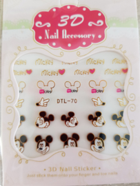 Mickey Mouse nailart nagelstickers