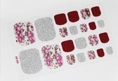 teen nagel stickers nailart gebroken roze nail art sticker kalknagel verbergen teennagel