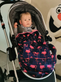 Volwassen en kinder Cosy flamingo deken voetenzak beenwarmer rolstoel scootmobiel en kinderwagen