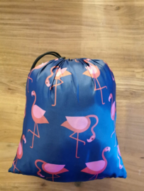 Volwassen en kinder Cosy flamingo deken voetenzak beenwarmer rolstoel scootmobiel en kinderwagen