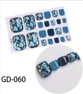 teen nagel stickers nailart vlekken blauw nail art sticker kalknagel verbergen teennagel