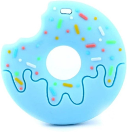 bijtsteen blauw Donut met hapje bijtsteen kauw sieraden bijt ring bijt steen ketting voor moeder en kind kauwsieraden ADHD