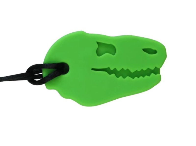 Dino T Rex bijtsteen Dinosaurus Groen  bijtsteen ketting voor moeder en kind kauw sieraden kauwsieraden