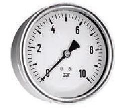 0-1 Bar Manometer stalen kast 63mm - Droog ¼" Achteraansluiting #!