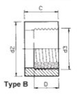 110 x 3" Lijmring met binnendraad #!