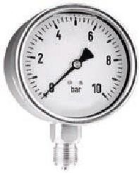 0-1 Bar Manometer RVS kast 63mm - Glycerine gevuld ¼" Onderaansluiting #!