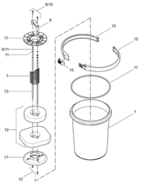 (10) Vervangset schroefelementen FiltoClear $