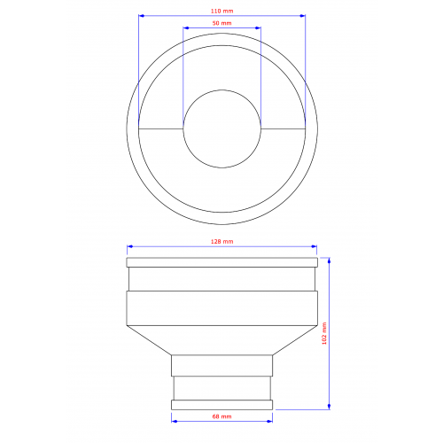 Flexibele verloopsok-mof 110x50mm tek.png