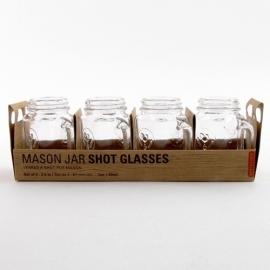 Mason Jar Shot Glas set van 4