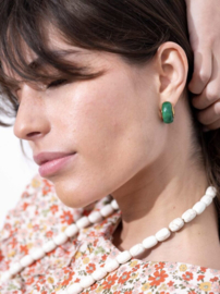 OORSTEKERS MET GROENE EMAILLE