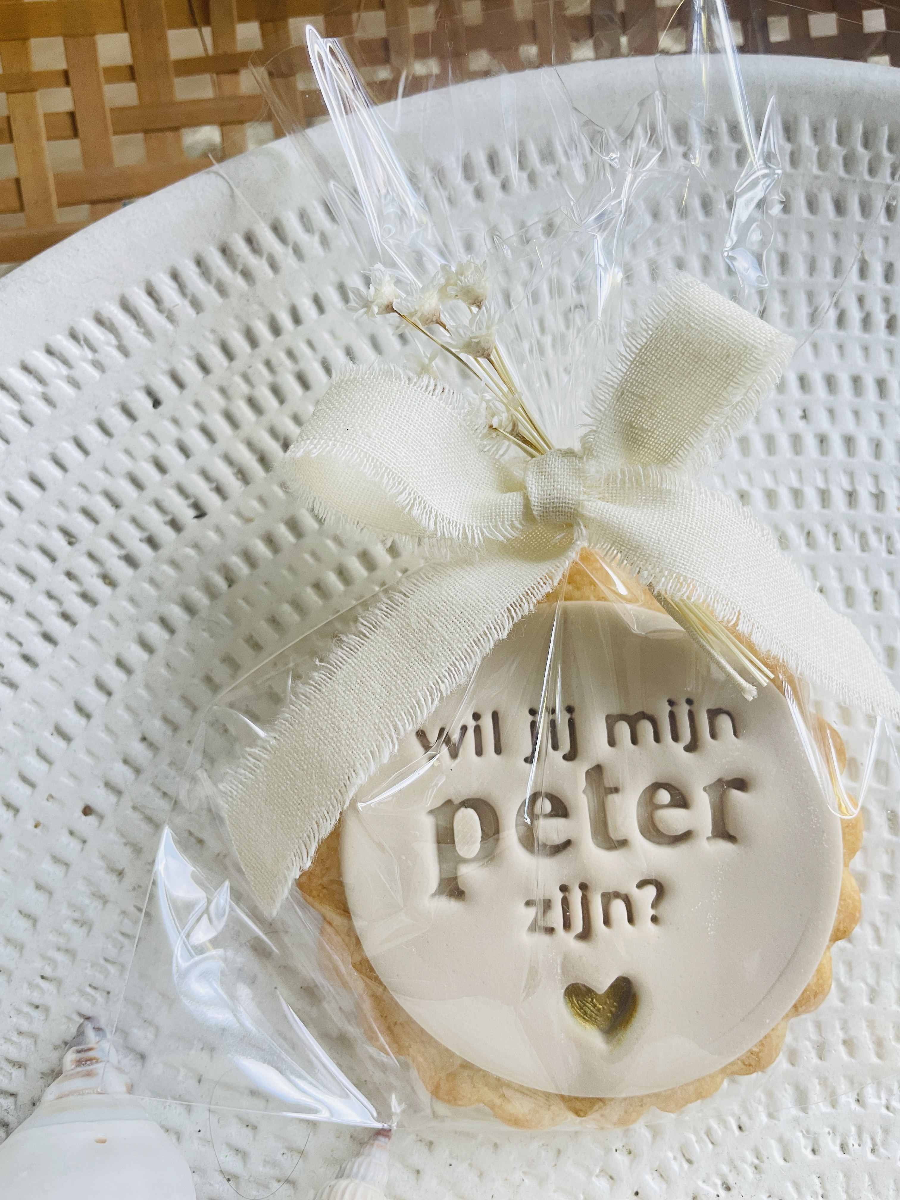 koekje "wil je mijn peter zijn?"