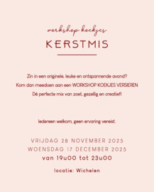 workshop kerstkoekjes . vrijdag 28 november