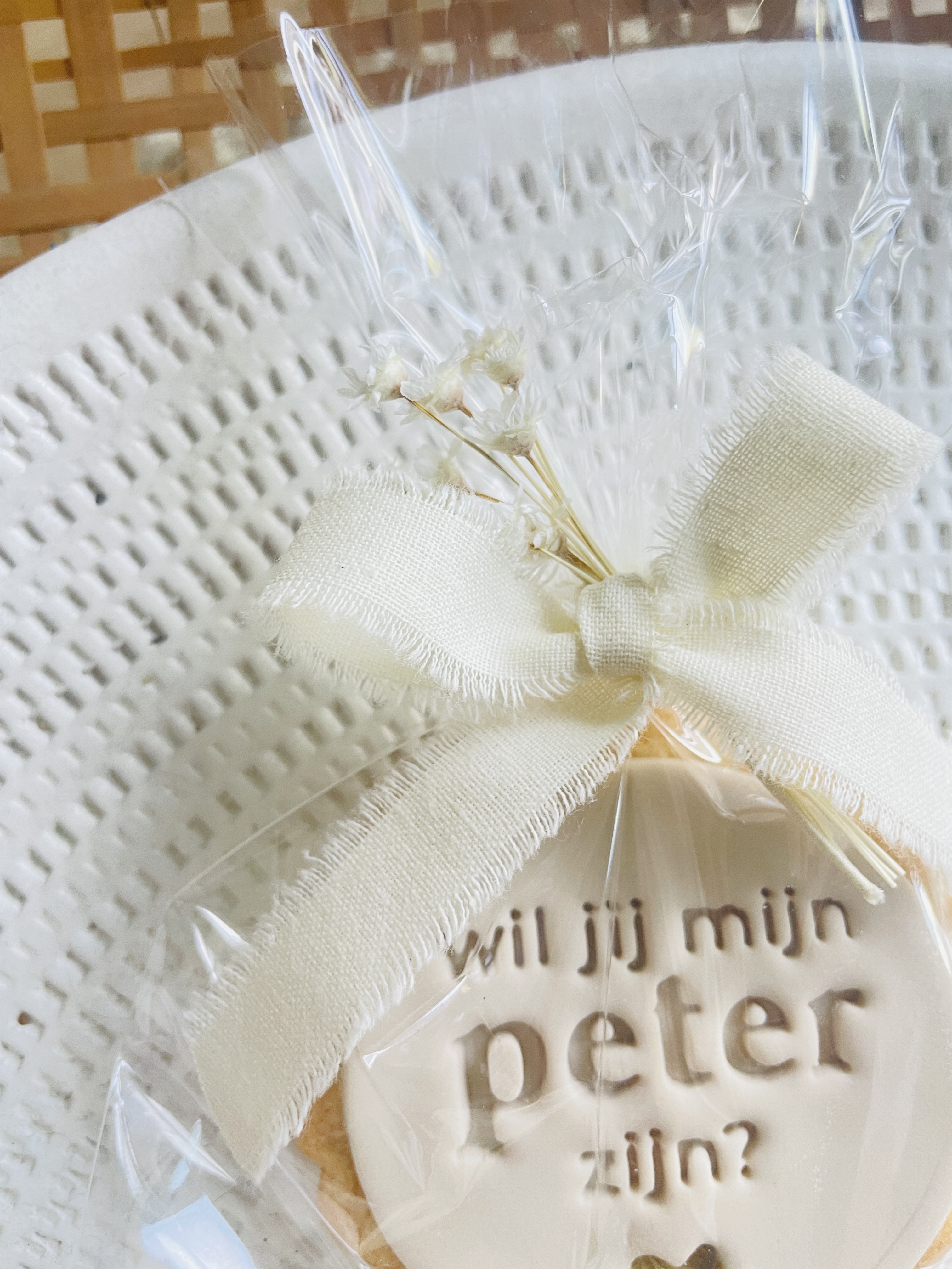 koekje "wil je mijn peter zijn?"
