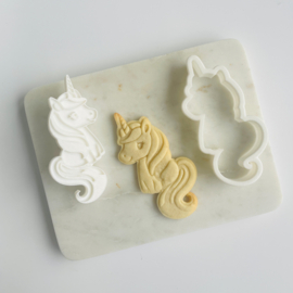 koekjesvorm unicorn zittend
