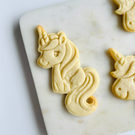 koekjesvorm unicorn zittend