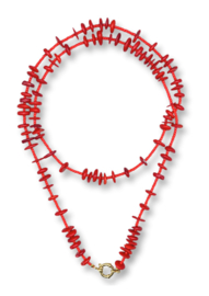 bonnie studios . beads shell necklace rood