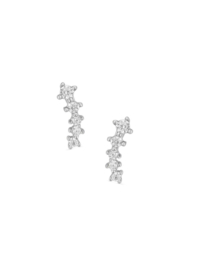 MINI OORSTEKERTJES MET 5 STEENTJES / ZILVER
