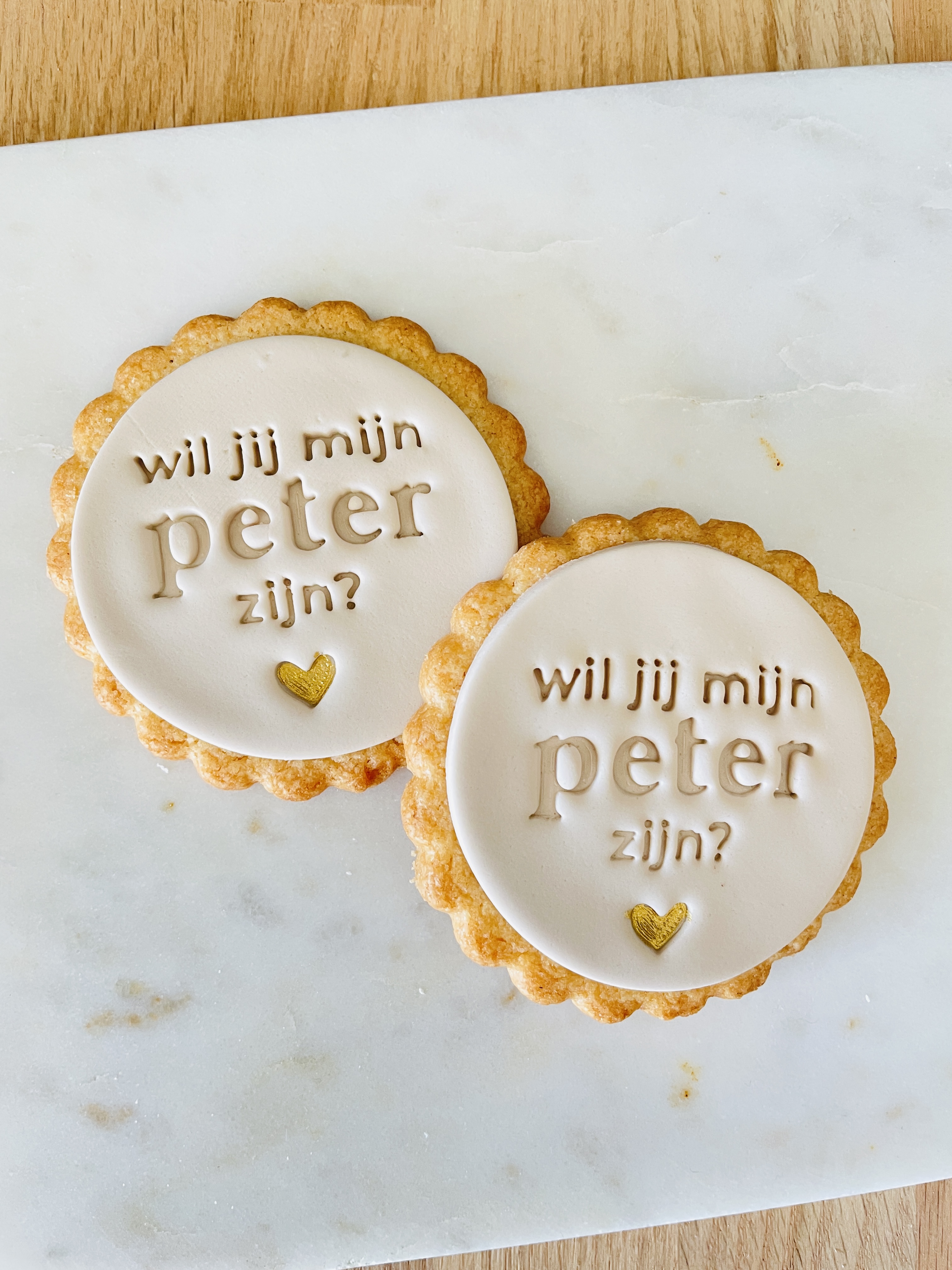 koekje "wil je mijn peter zijn?"