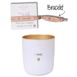 geurkaars met armbandje MAMA