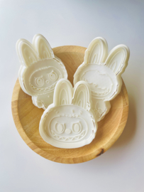 set van 3 labubu koekjesvormen