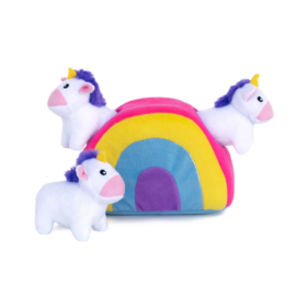 ZippyPaws Burrow Unicorn in Rainbow