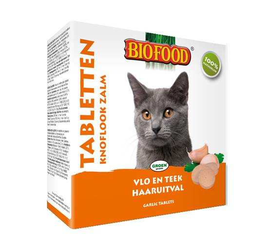 Biofood tabletten vlo en teek voor de kat - zalm