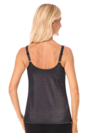 Amoena Valletta Sparkling Top Zwart Metalic