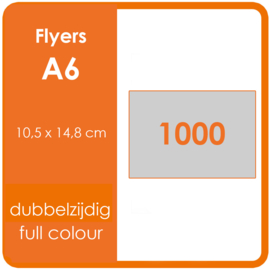 Formaat A6 (10,5 x 14,8 cm) 170gr, offset dubbelzijdig full colour, 1.000 stuks.