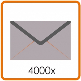 4000 X Enveloppen EA5/6 11 X 22cm enkelzijdig full colour