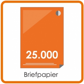 25000 X A4 Briefpapier 29.7x21cm enkelzijdig full colour offset