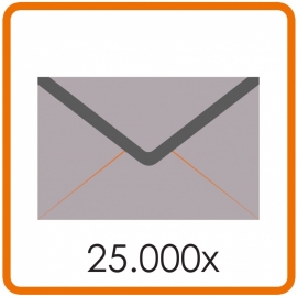 25.000 X Envelop C5 16.2X22.9cm enkelzijdig full colour