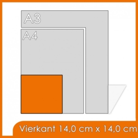 2500 X Vierkant 14.8x14.8cm offset enkelzijdig full colour 135gr. glans