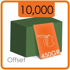 10000 Visitekaartjes - 450gr -enkelzijdig full colour met dispersielak